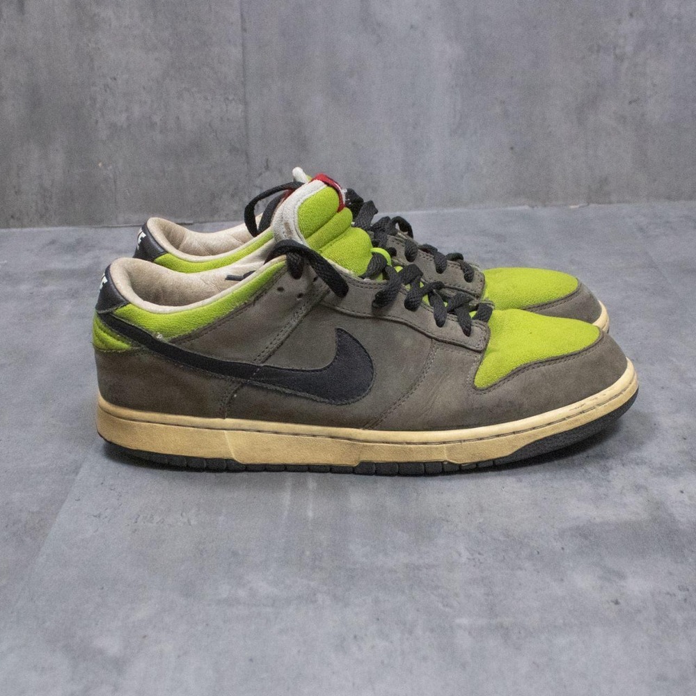 2004 Nike Dunk Lo Pro B Kermit Green & Green Low Neon Green Grey Black Sneakers